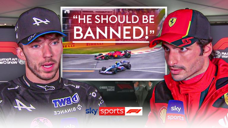 Pierre Gasly was furious with Carlos Sainz for impeding him and contributing to his exit from Q1, while the Ferrari driver criticised the Frenchman for shouting his frustrations over team radio.