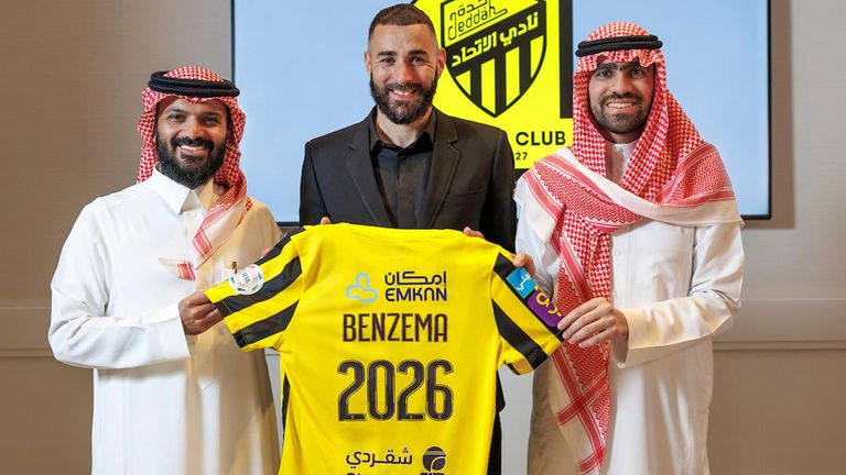 Karim Benzema completed his move to Al Ittihad on Tuesday