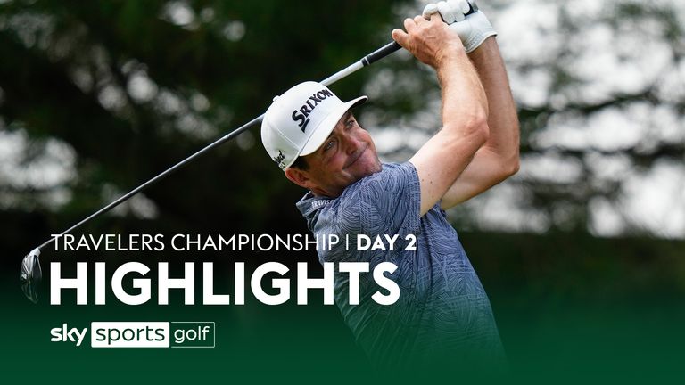 Highlights from the second round of the Travelers Championship with Keegan Bradley's hot putter moving him up the leaderboard.